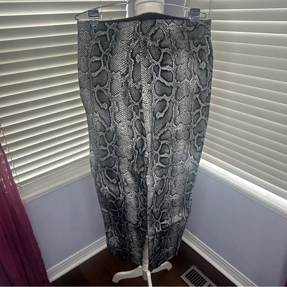 Michael Kors Black and Gray Snake Print Pants